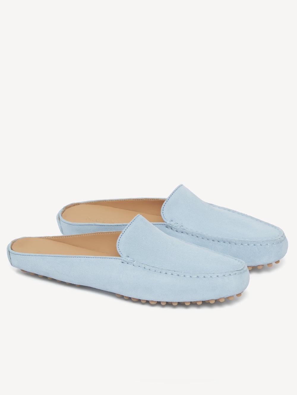 M Gemi 8 Hand Stitched Italian Suede Driving Loafer Mule Gommini Sole Eco Preppy